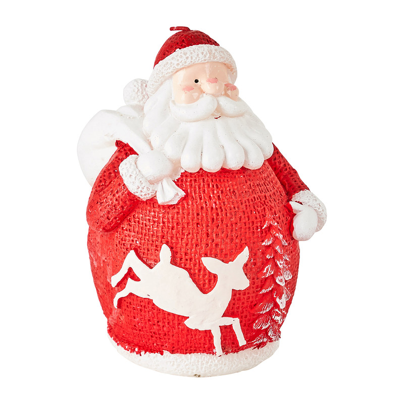 Kaars Santa - Rood - 15 CM