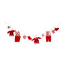 Guirlande kerstmankleding - textiel/hout