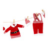 Guirlande kerstmankleding - textiel/hout