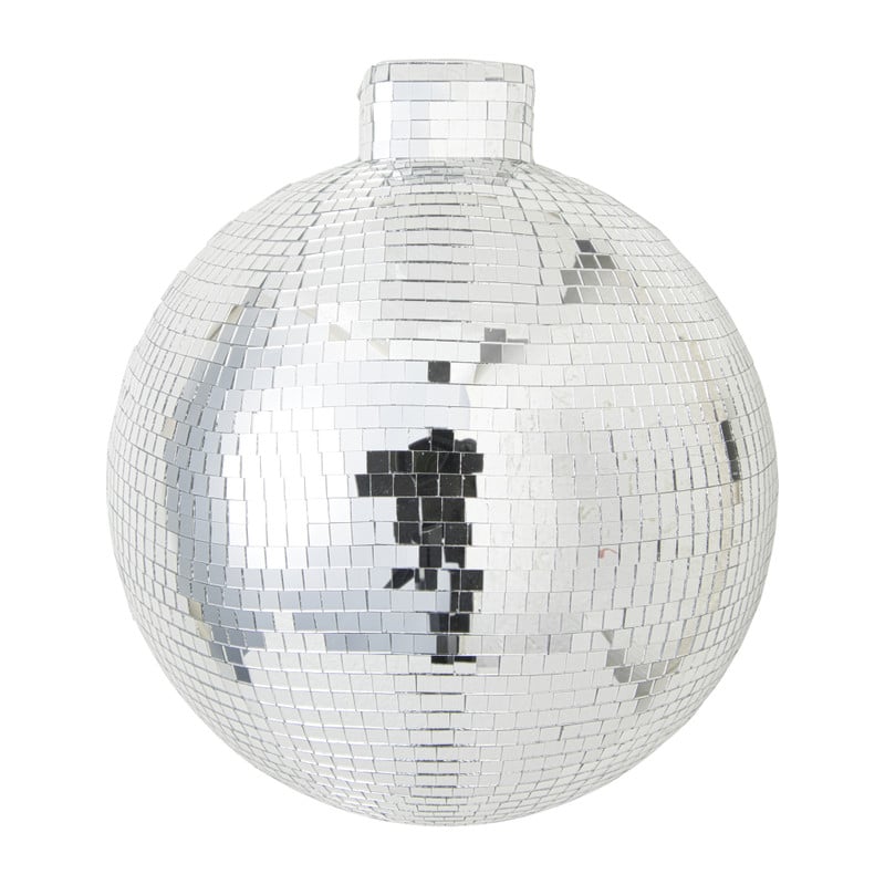 Wandhanger disco kerstbal - zilverkleurig - ø31.5 cm
