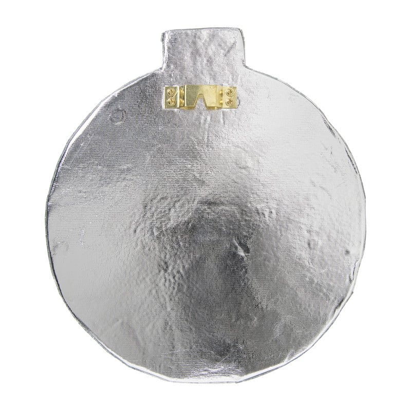 Wandhanger disco kerstbal - zilverkleurig - ø31.5 cm