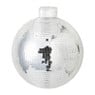 Wandhanger disco kerstbal - zilverkleurig - ø31.5 cm
