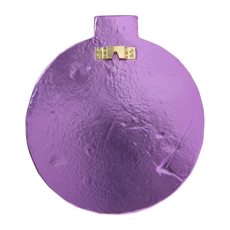 Wandhanger disco kerstbal - roze - ø31.5 cm