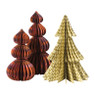 Kerstboom papier clashing colours - 20 cm