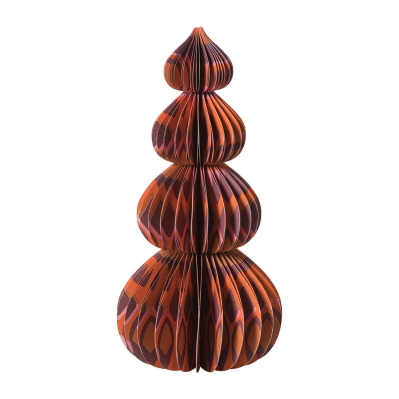 Kerstboom papier clashing colours - 26 cm