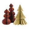 Kerstboom papier clashing colours - 26 cm