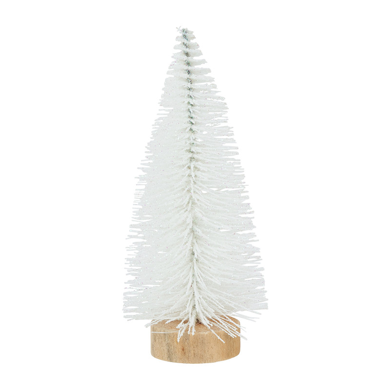 Kerstboom - wit - 15 cm 