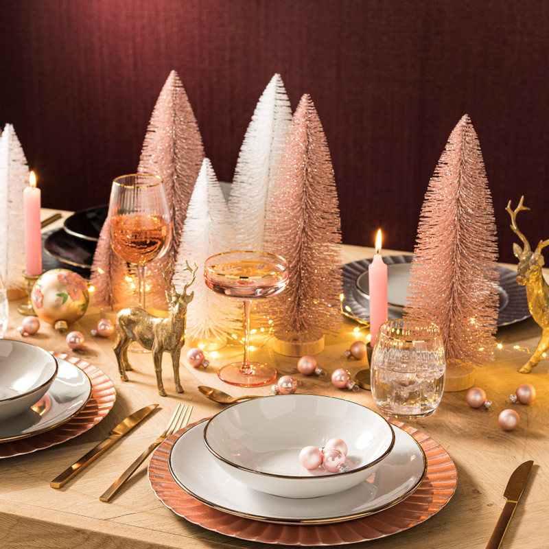 Kerstboom - wit - 15 cm 