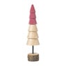 Kerstboom hout - bruin/roze - ø6x24 cm