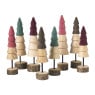 Kerstboom hout - bruin/roze - ø6x24 cm