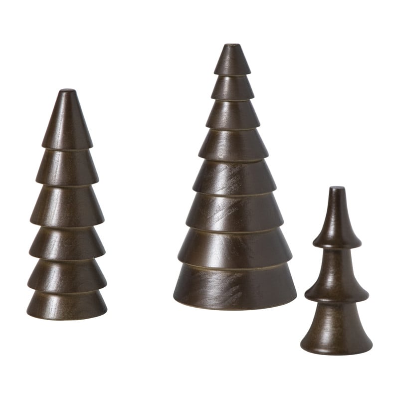 Kerstboom middel - bruin - ø5.5x15 cm