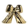 Kerst kandelaar strik Sharada - goudkleurig - 17x21.5x6.5 cm
