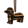 Kersthanger teckel - bruin - 6.7x3x7.8 cm