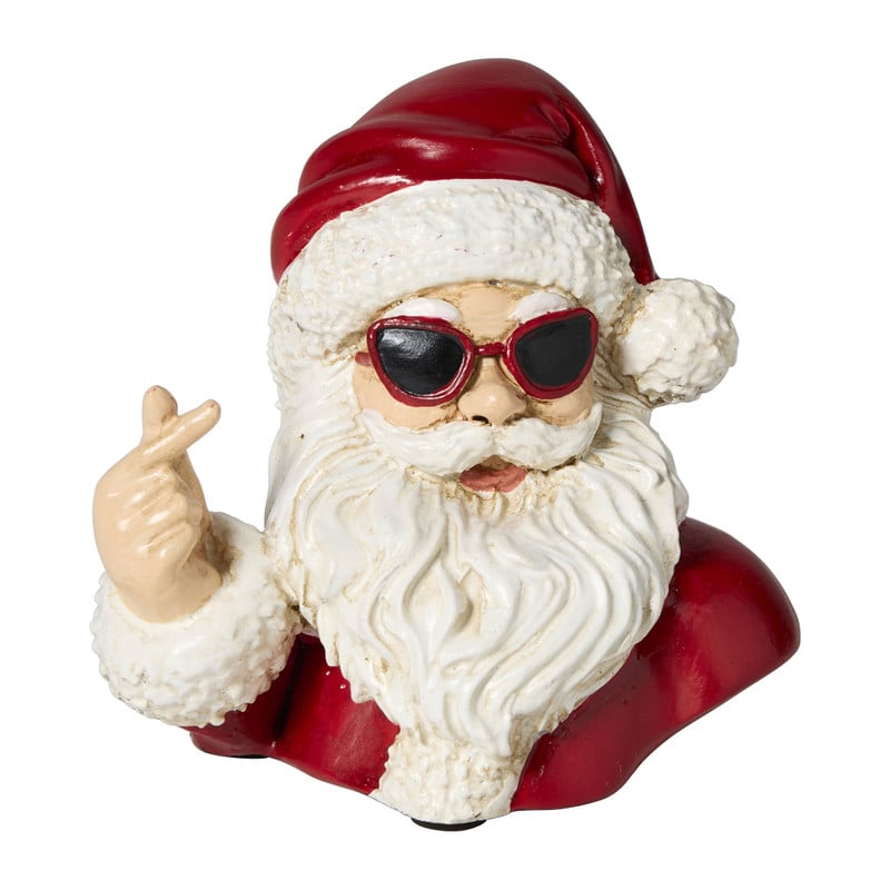 Beeldje kerstman met kauwgom - rood/wit - 8x10x7.5 cm