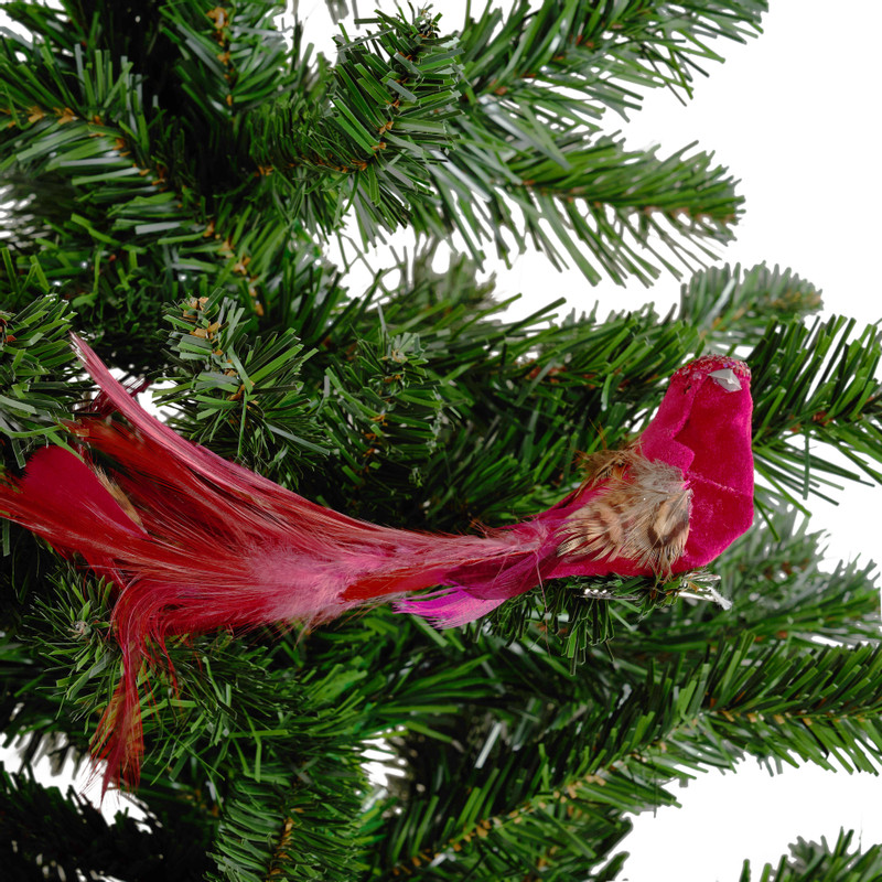 Vogel op clip - rood