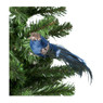 Vogel op clip - blauw - 30 cm 