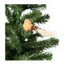 Vogel op clip - geel - 20 cm