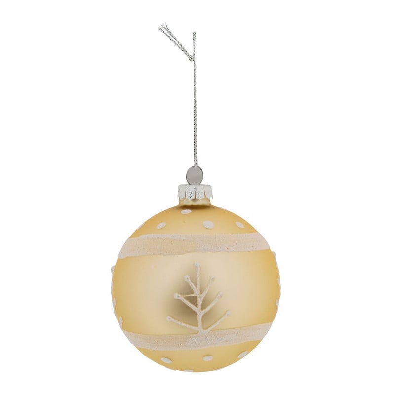 Kerstbal goud - kerstboom stippen - 8 cm