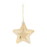 Kersthanger - gouden ster met glitters - 10x10 cm