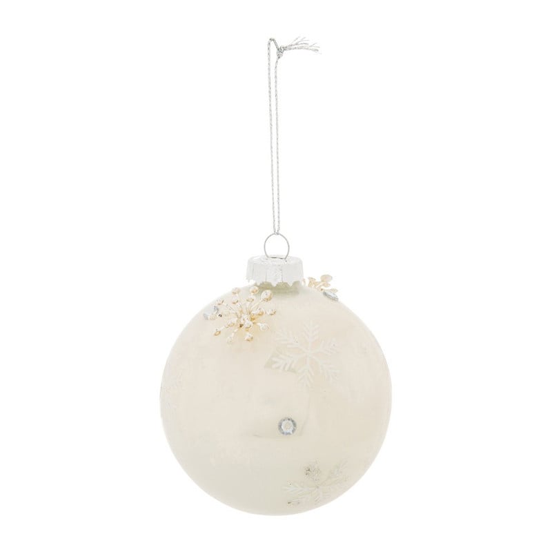 Kerstbal - sneeuwvlok - 8 cm