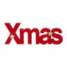 Decowoord xmas - rood - 30 cm 