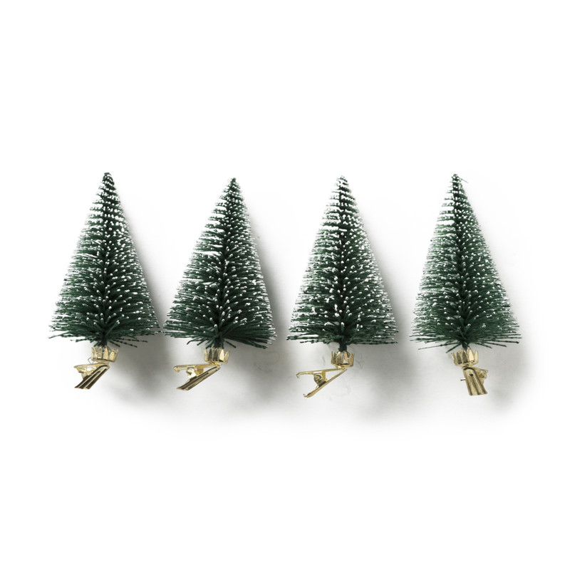 Kerstboompjes op clip - set van 4