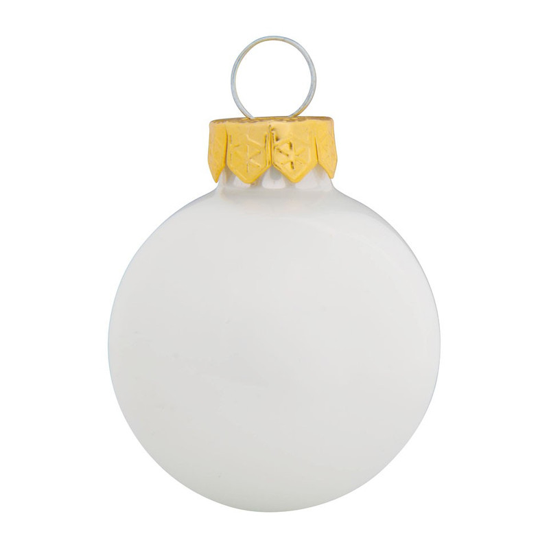 Kerstbal mini - zwart/wit/goud - set van 16