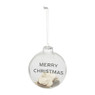 Kerstbal confetti - 9 cm - helder/goud