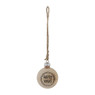 Kerstbal hout met tekst - 5 cm 