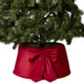 Kerstboomrok velvet strik - rood - ø50x23 cm