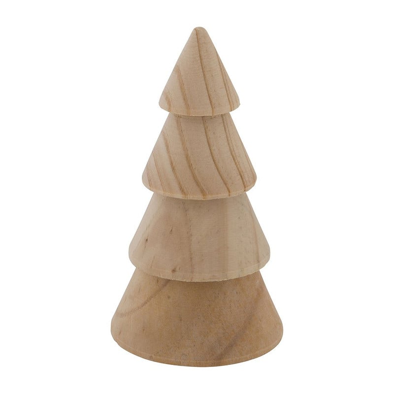 Kerstboompje hout - 13 cm