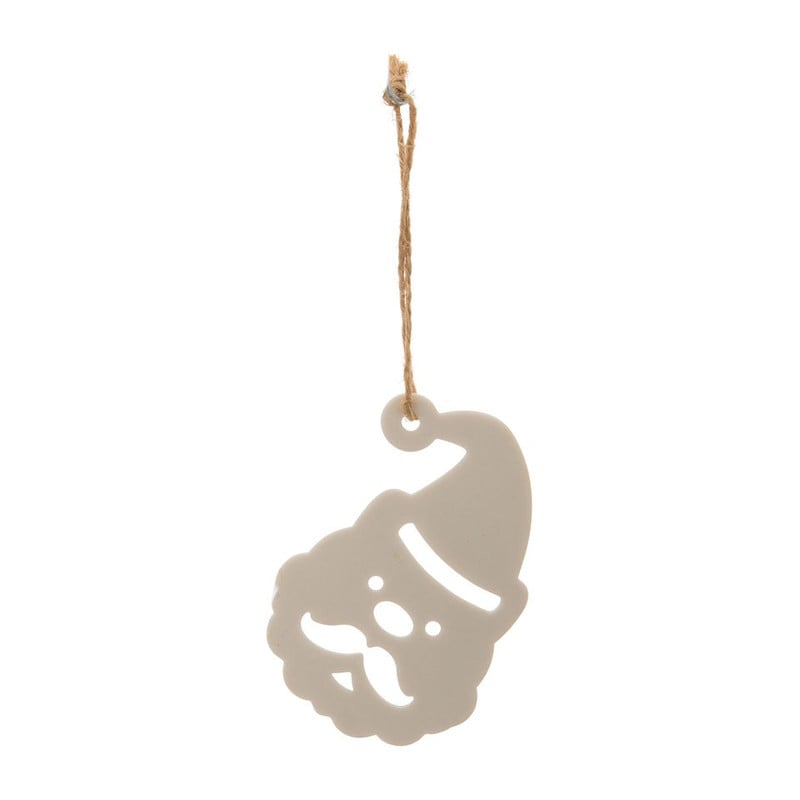 Kersthanger porselein - Santa - 6x9 cm