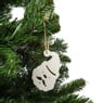 Kersthanger porselein - Santa - 6x9 cm