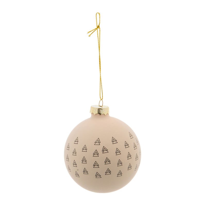 Kerstbal bomen mat - 8 cm - wit