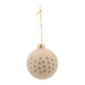 Kerstbal bomen mat - 8 cm - wit