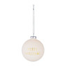 Kerstbal mat - Merry Christmas - wit
