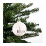 Kerstbal mat - huis - wit