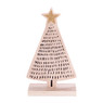 Kerstboom hout - streepjes - 10.5x18 cm