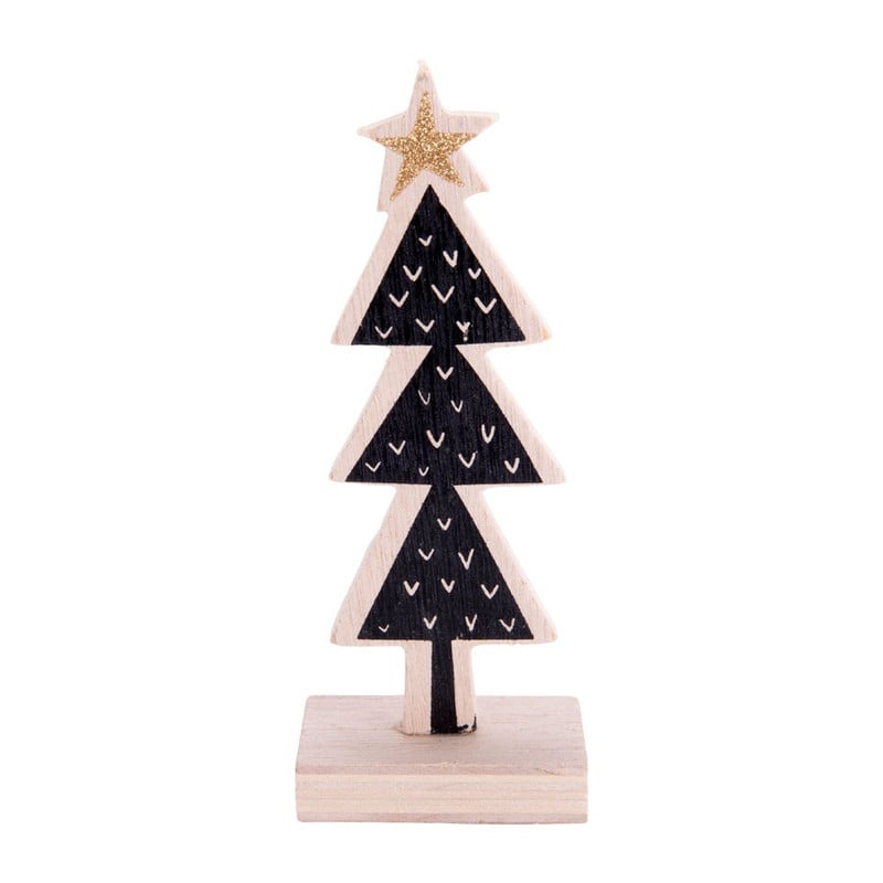 Kerstboom hout - vinkjes - 5x15.5 cm