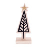 Kerstboom hout - grafisch - 5.5x15 cm