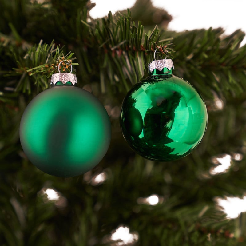 Kerstballen set groen - 12st