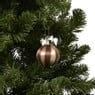Kerstballen streep pearl - roze - ø6 cm - set van 3
