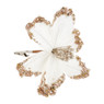 Bloem op clip - wit - 17 cm
