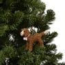 Kersthanger labradoodle - bruin - 14.5x3.3x9.5 cm