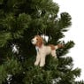 Kersthanger labradoodle  - wit - 14.5x3.3x9.5 cm