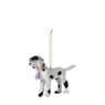 Kersthanger dalmatier - geel - 13x3x9.5 cm