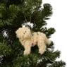 Kersthanger labradoodle - beige - 14x6.5x9.8 cm