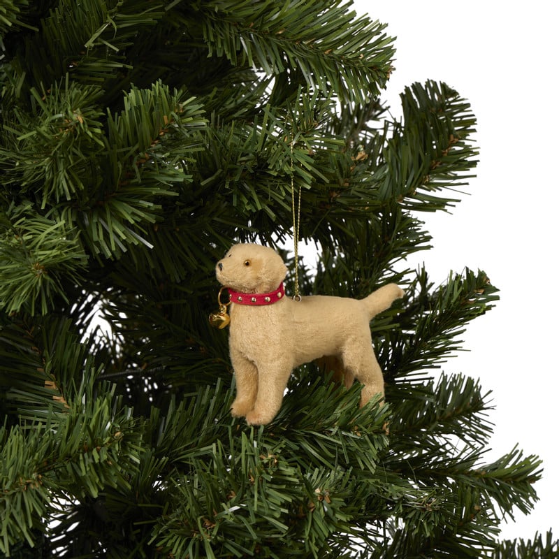 Kersthanger labrador - beige - 12x5x10.2 cm