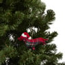 Kersthanger teckel ruit - rood/groen - 12x3.5x10 cm 