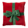 Kerstkussen cadeau - groen/rood - 45x45 cm